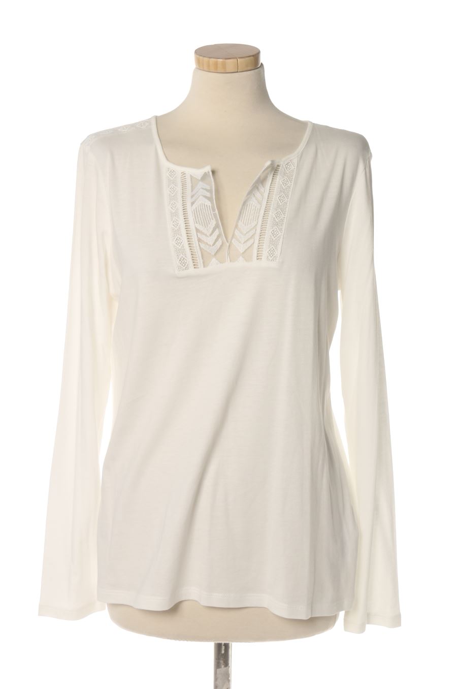 T-shirt à manches longues Caroll de la taille 40, de couleur blanc