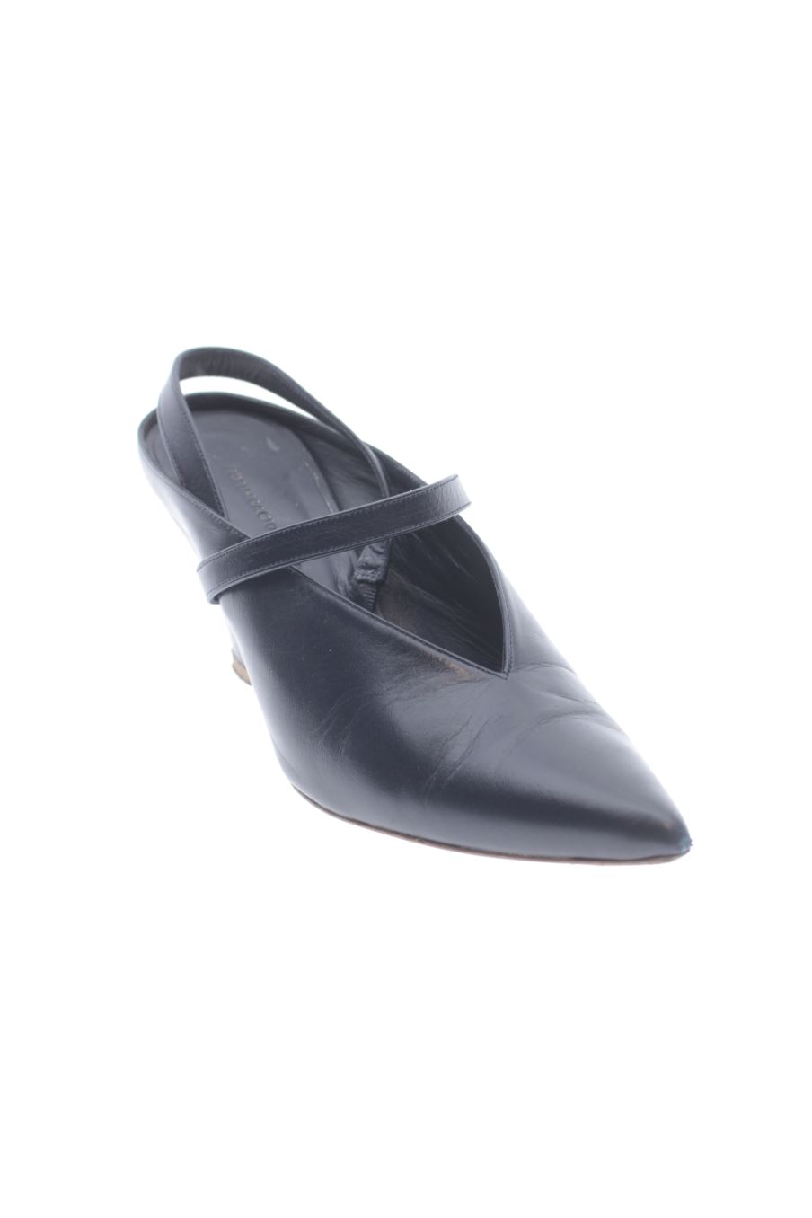 Sandalias tacon de Purificación García de la talla 36, de color blu oltremare