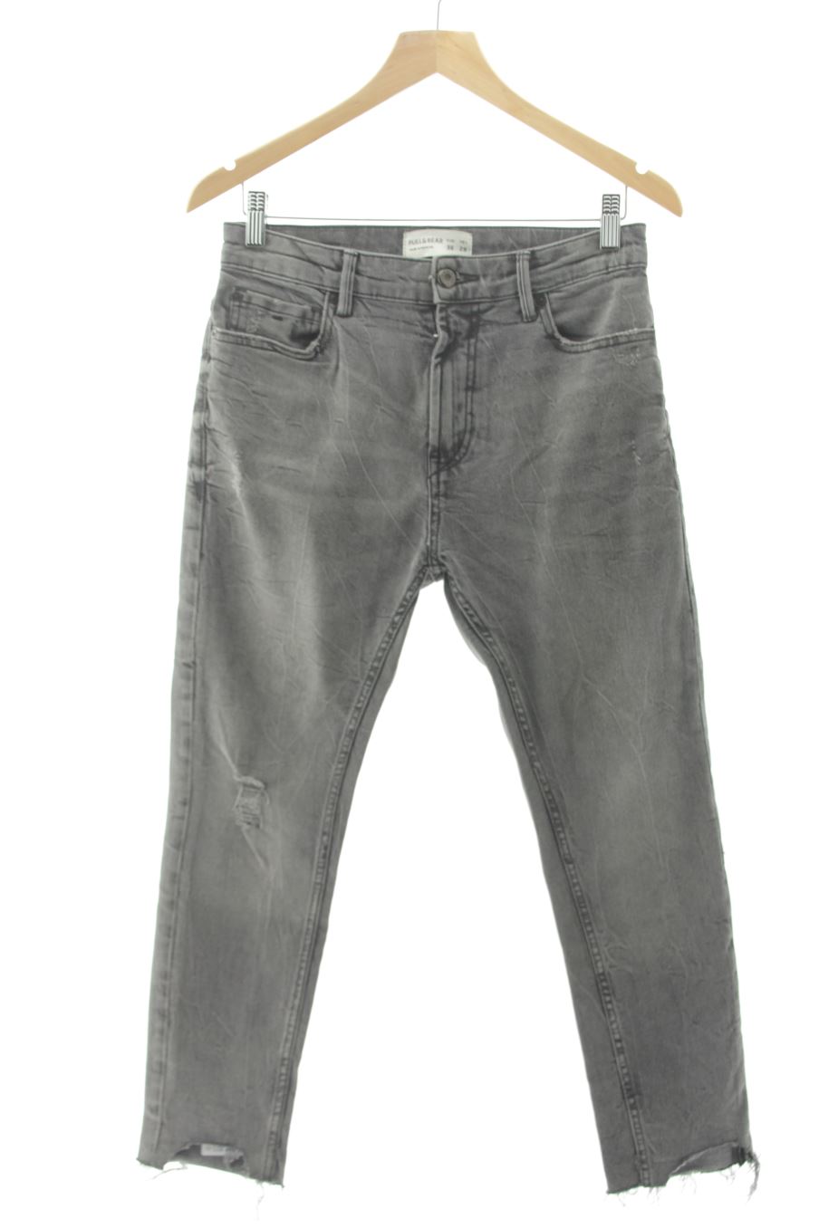 Vaquero de Pull & Bear de la talla 36, de color gris de ropa vaquera