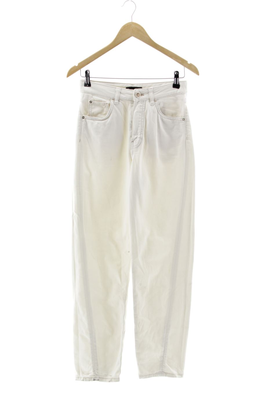 Vaqueros de Massimo Dutti de la talla 36, de color blanco de ropa vaquera