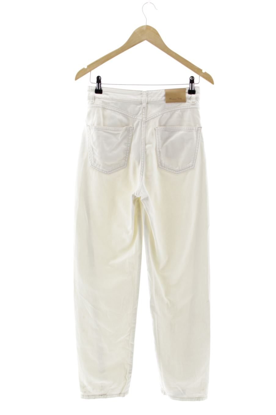 Vaqueros de Massimo Dutti de la talla 36, de color blanco de ropa vaquera