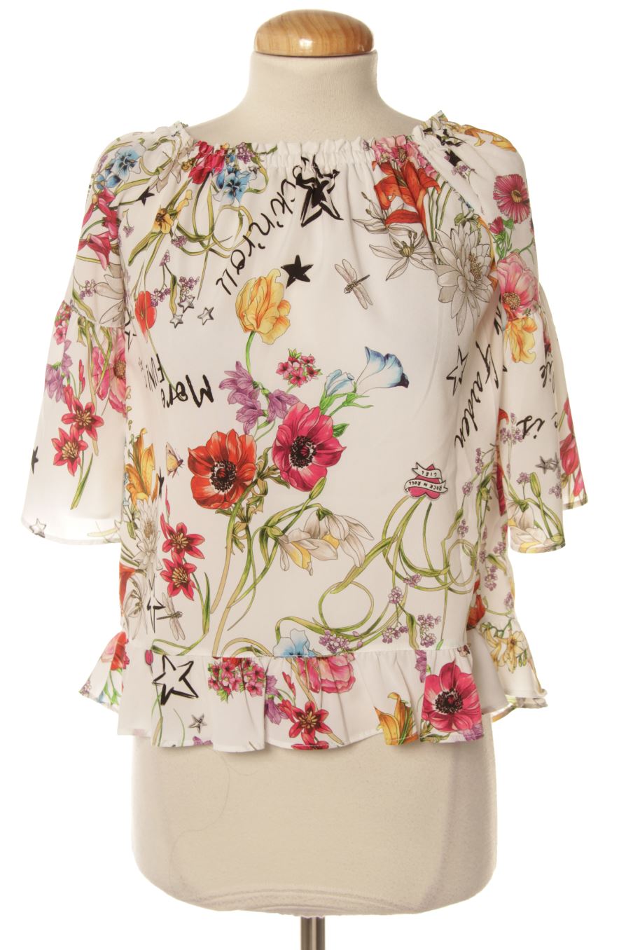 Blusa a maniche corte de Elsy de la talla XS, de color fiori