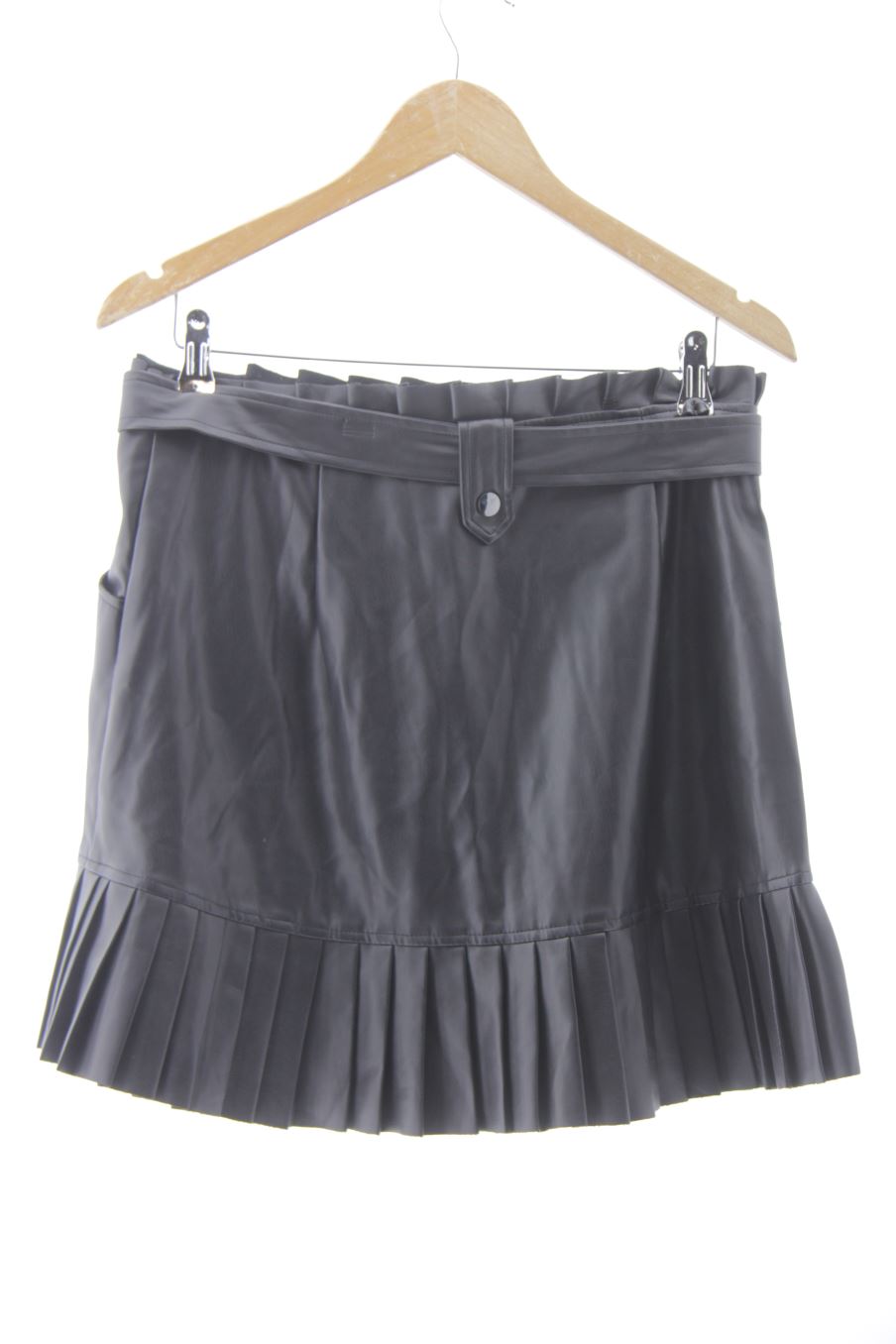 Falda de Zara de la talla L, de color negro de sintético