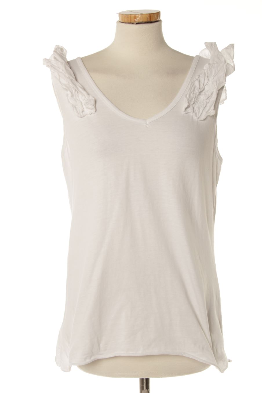 Camiseta sin mangas de Made in italy de la talla L, de color blanco