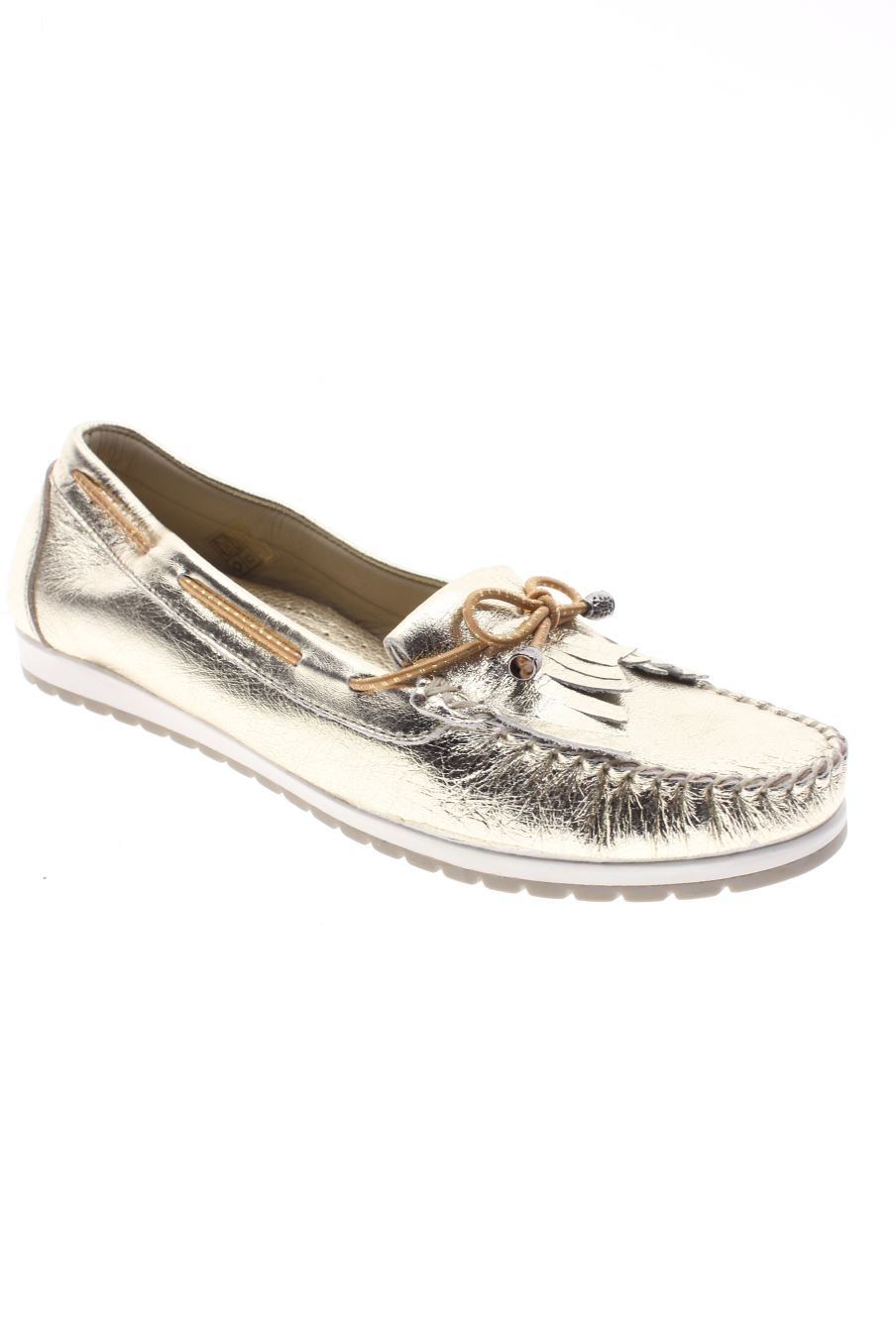 Zapatos planos de Pedro Torres de la talla 40, de color dorado de