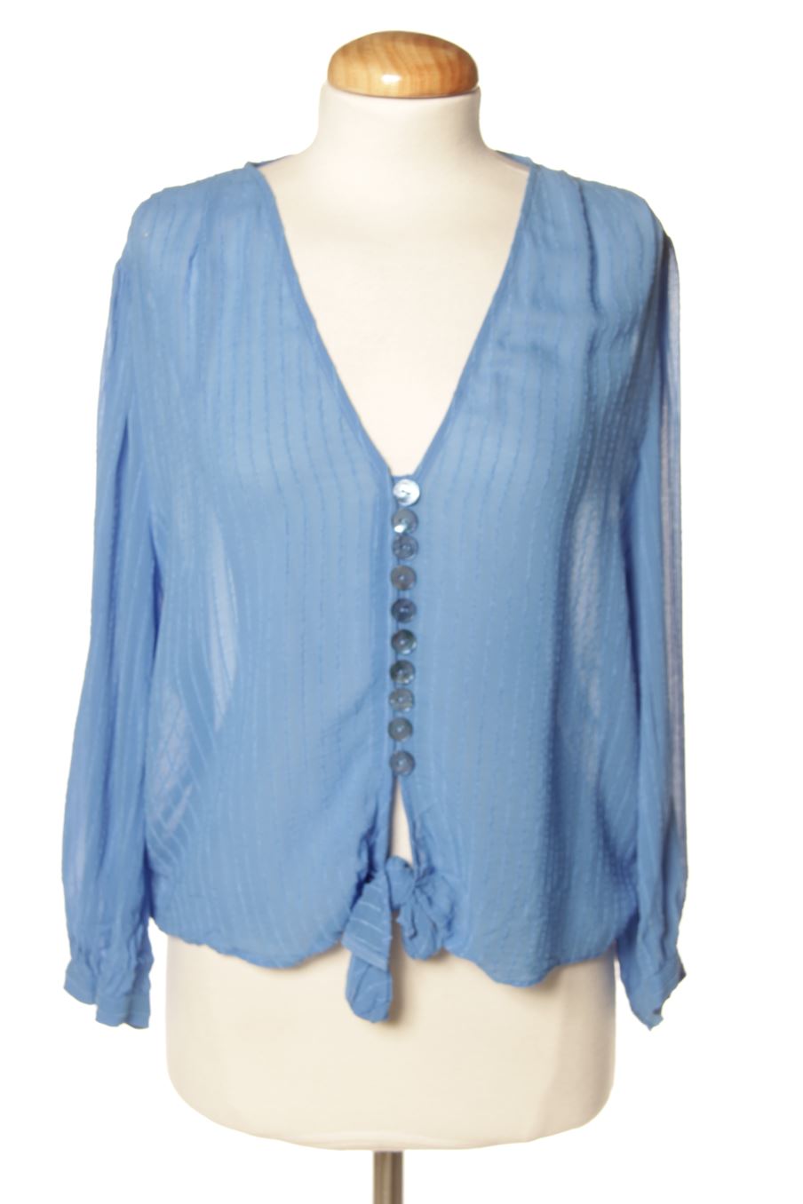Blusa de manga larga de Zara de la talla S, de color azul