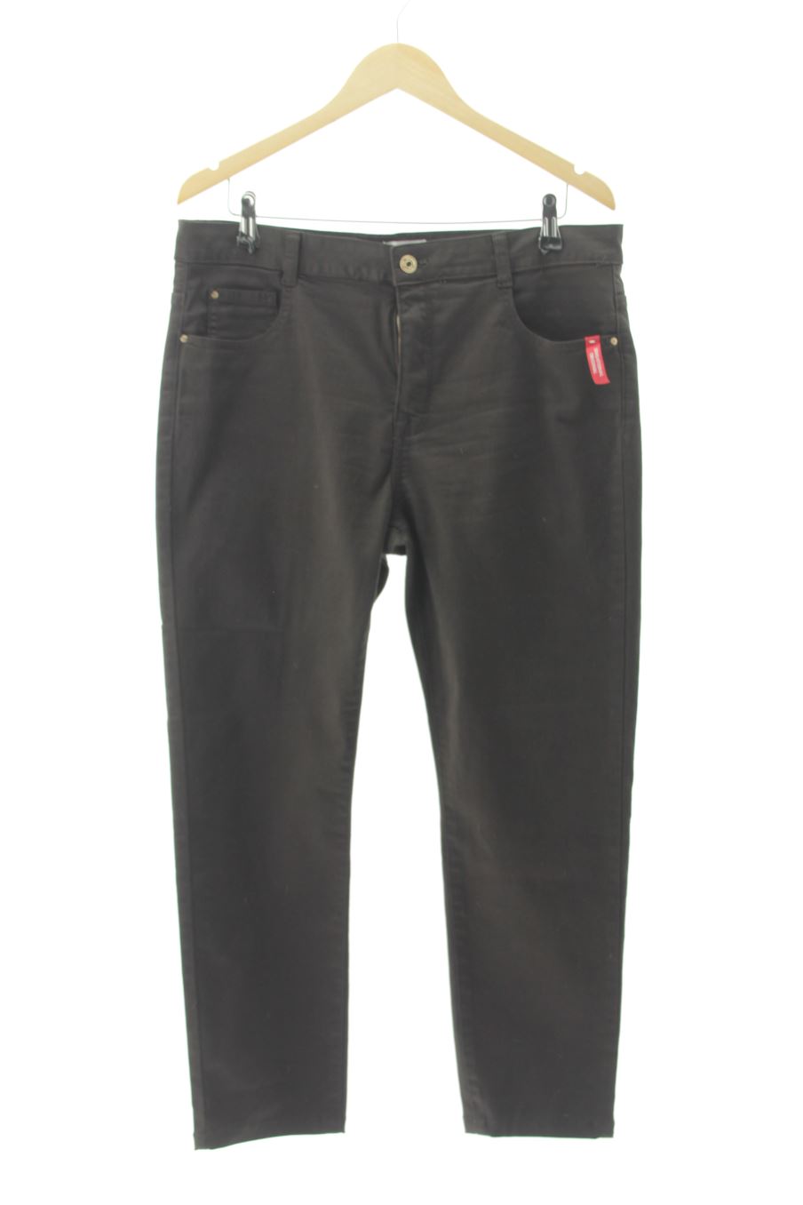 Jeans de Cortefiel de la talla 46, de color nero