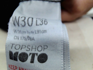 Jeans Topshop de la taille 40, de couleur noir de denim