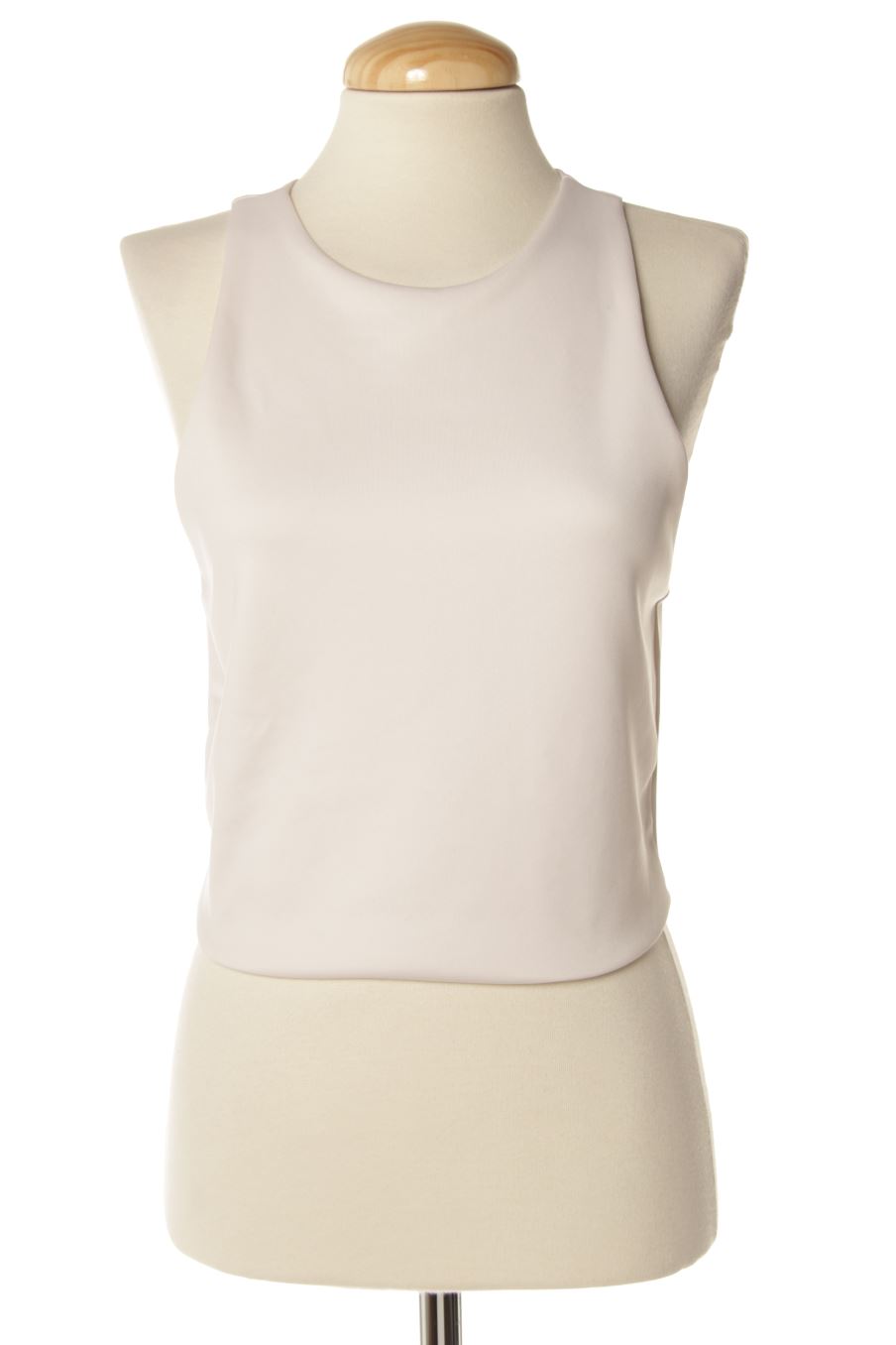 Top de Zara de la talla L, de color blanco