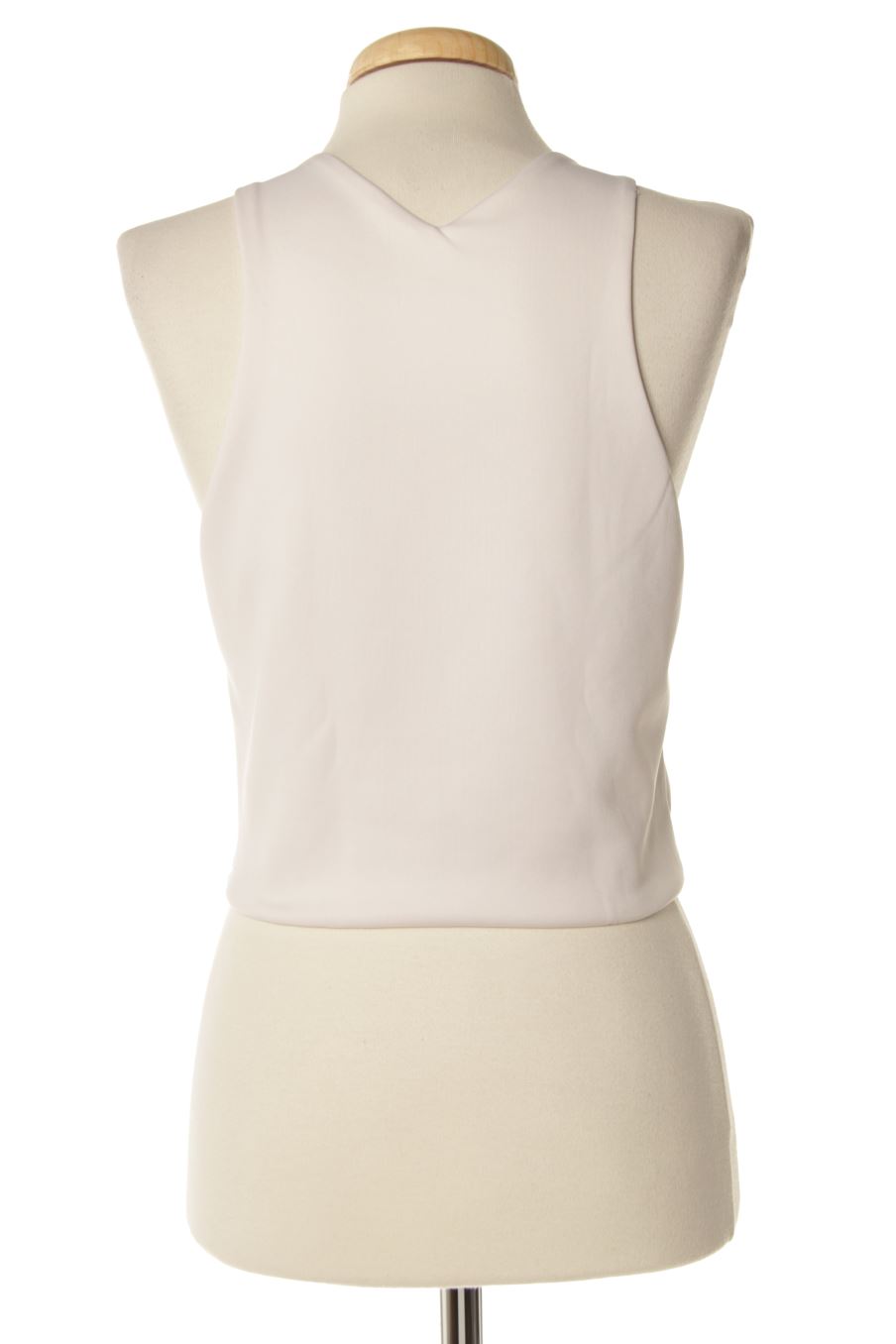 Top de Zara de la talla L, de color blanco