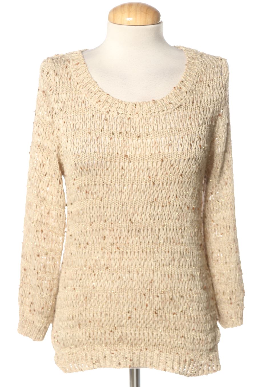 Pull Massimo Dutti de la taille S, de couleur beige