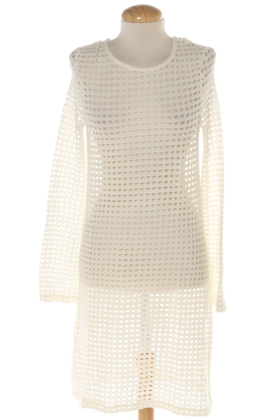 Vestido casual de Mango de la talla XS, de color blanco