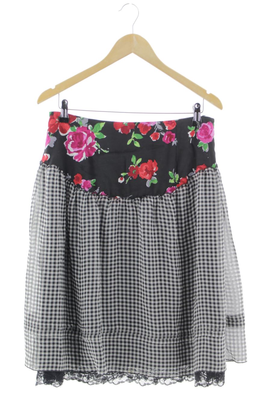 Falda de Chacok de la talla M, de color cuadros de seda