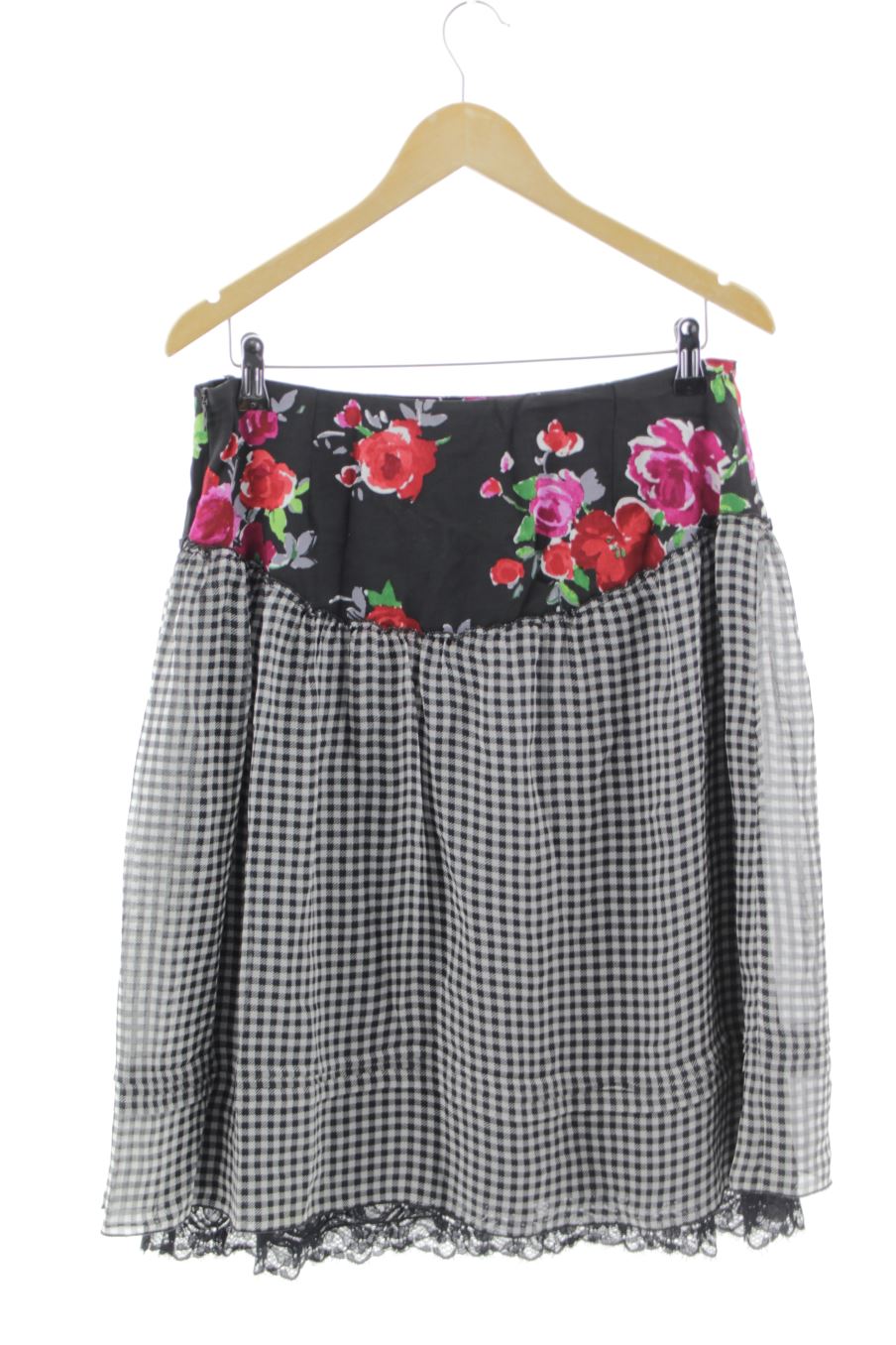 Falda de Chacok de la talla M, de color cuadros de seda
