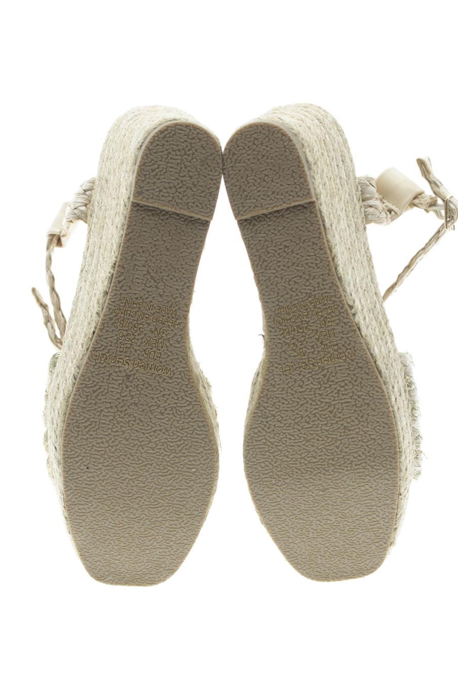 Plataformas de Women' secret de la talla 40, de color beige de