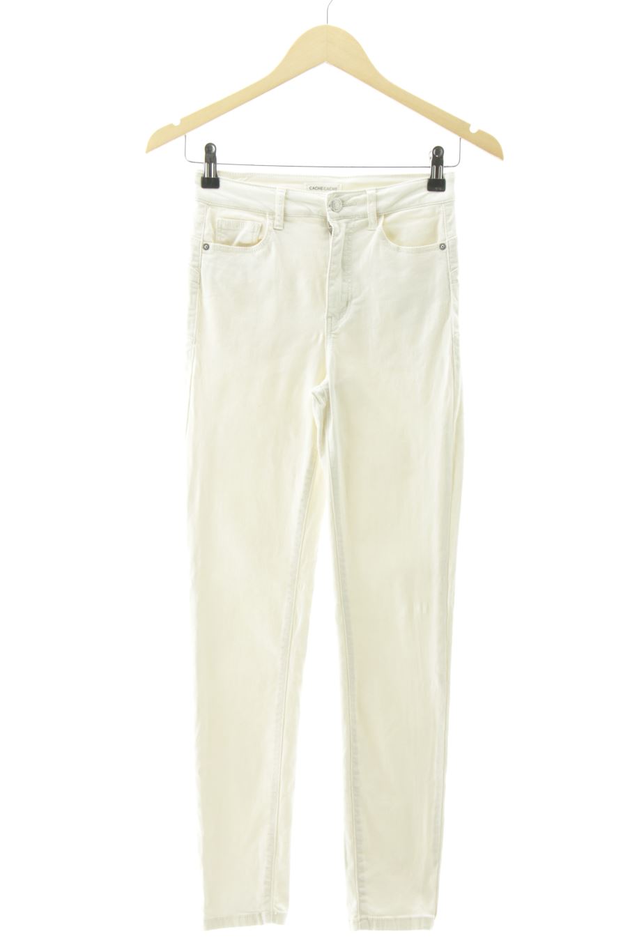 Jeans von Cache cache Größe 34, Farbe Weiss, aus Jeanskleidung für