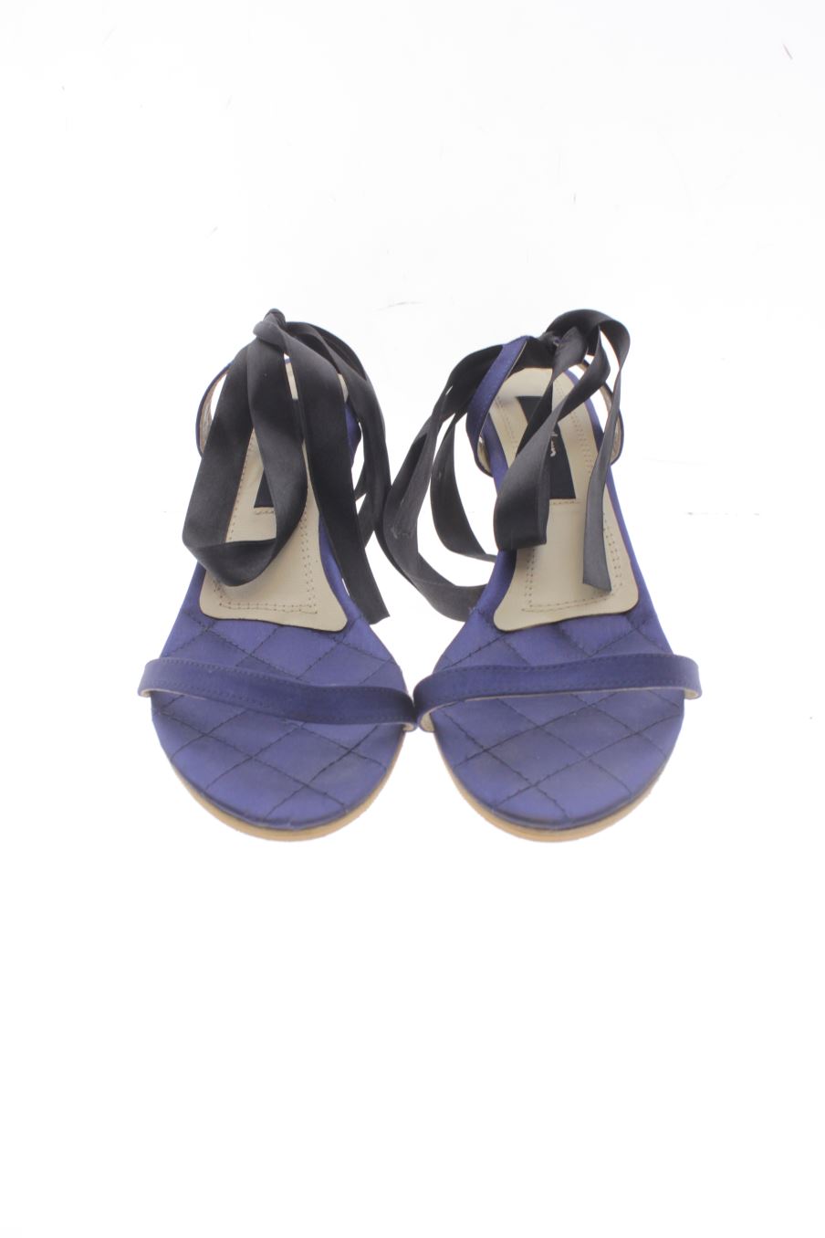 Sandalias tacon de zilian de la talla 39, de color azul marino de