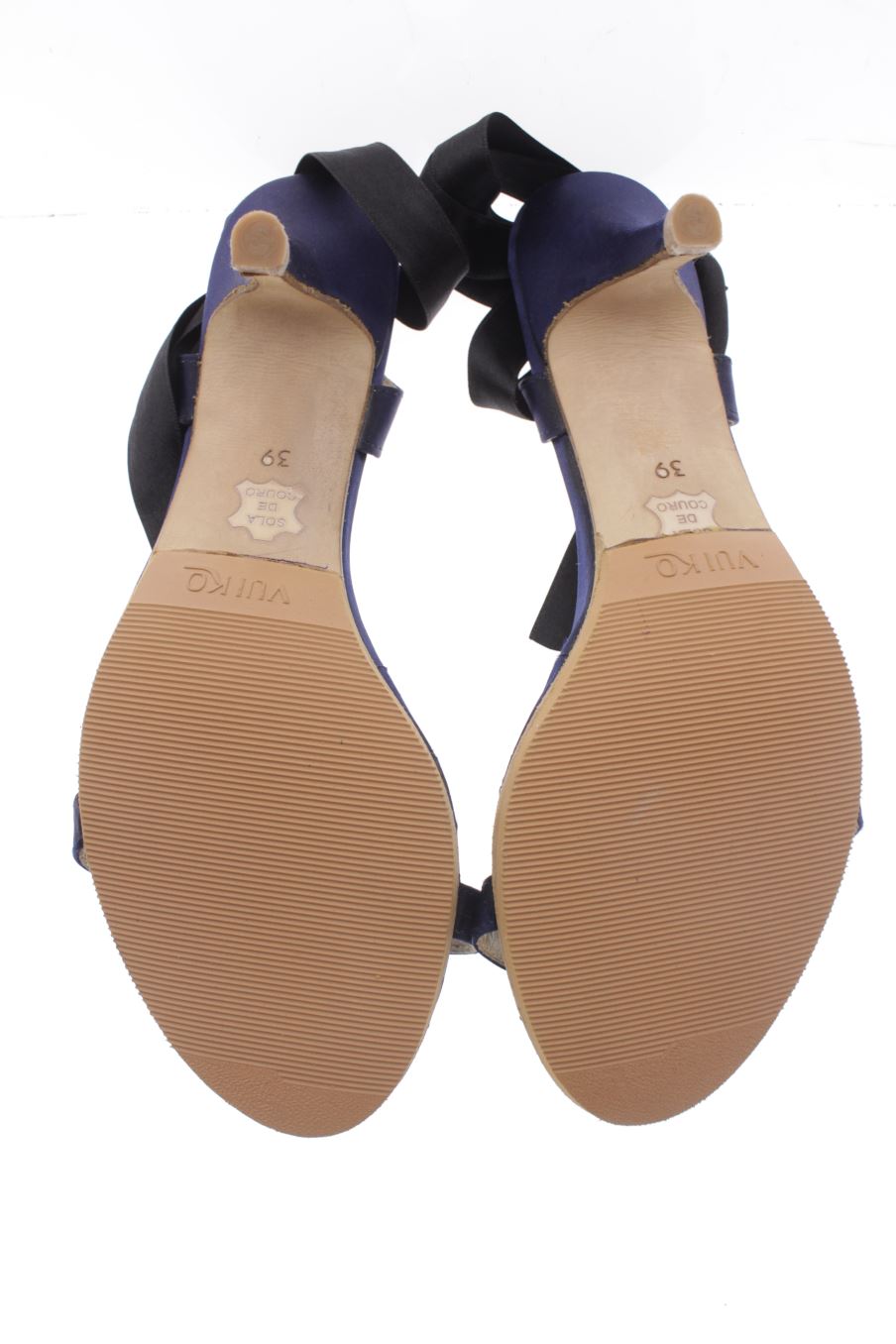 Sandalias tacon de zilian de la talla 39, de color azul marino de