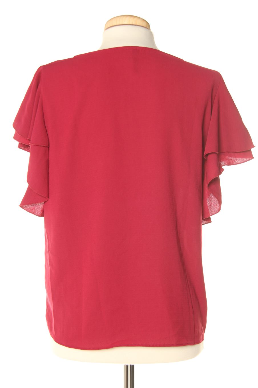 Blouse à manches courtes Stradivarius de la taille L, de couleur pourpre