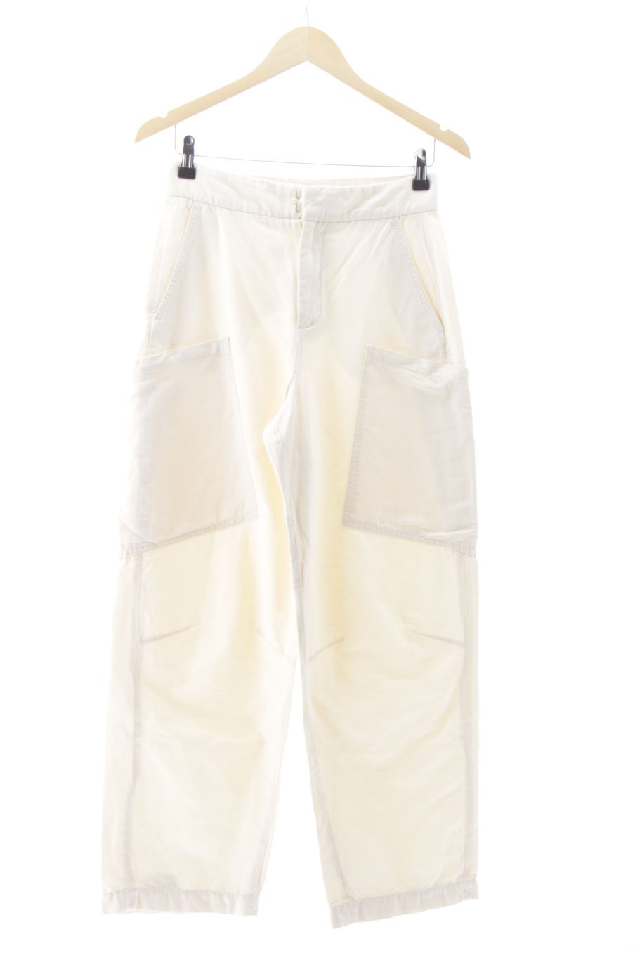 Pantalón de Zara de la talla XS, de color beige