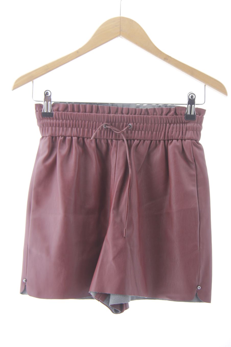 Kurze Hose von Zara Größe XS, Farbe Bordeaux, aus Synthetisch für