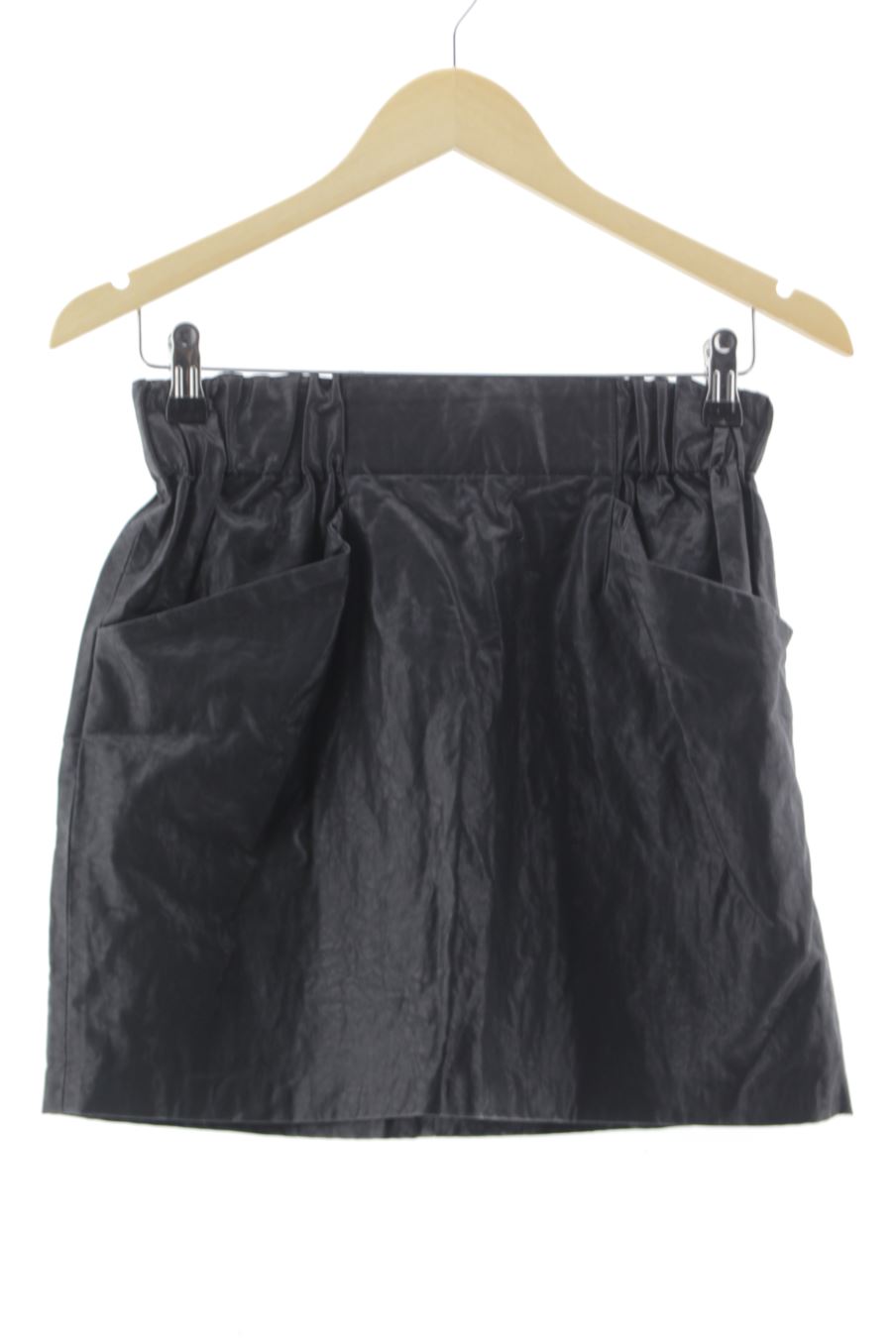 Falda de Zara de la talla S, de color negro de sintético
