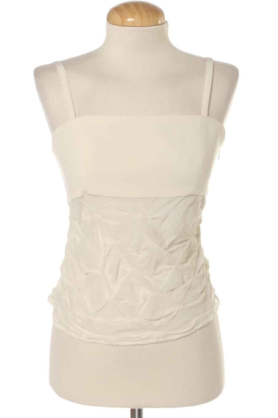 Top Cristal de la taille 38, de couleur blanc