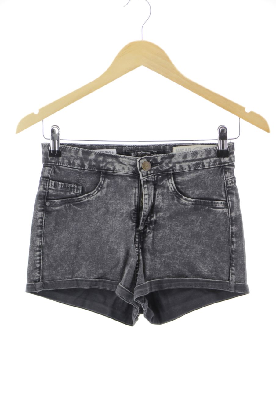 Kurze Hose von Bershka Größe 34, Farbe Schwarz, aus Jeanskleidung für