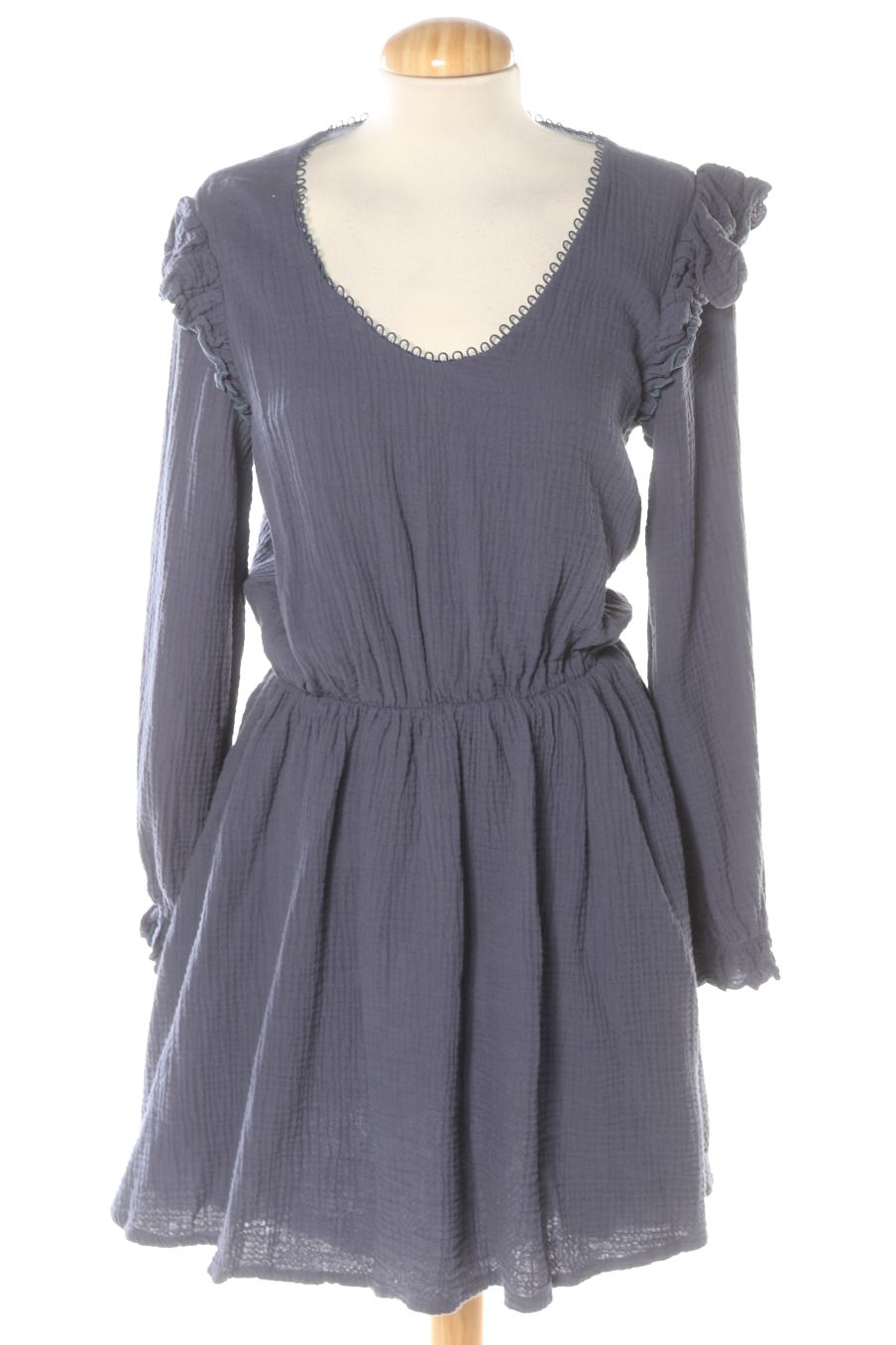 Robe casual ZOHOHA de la taille S, de couleur bleu