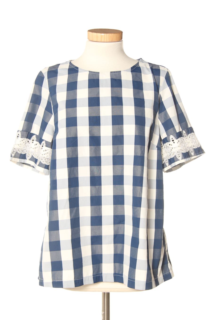 Kurzärmelige Bluse von Cortefiel Größe S, Farbe Kariert, für