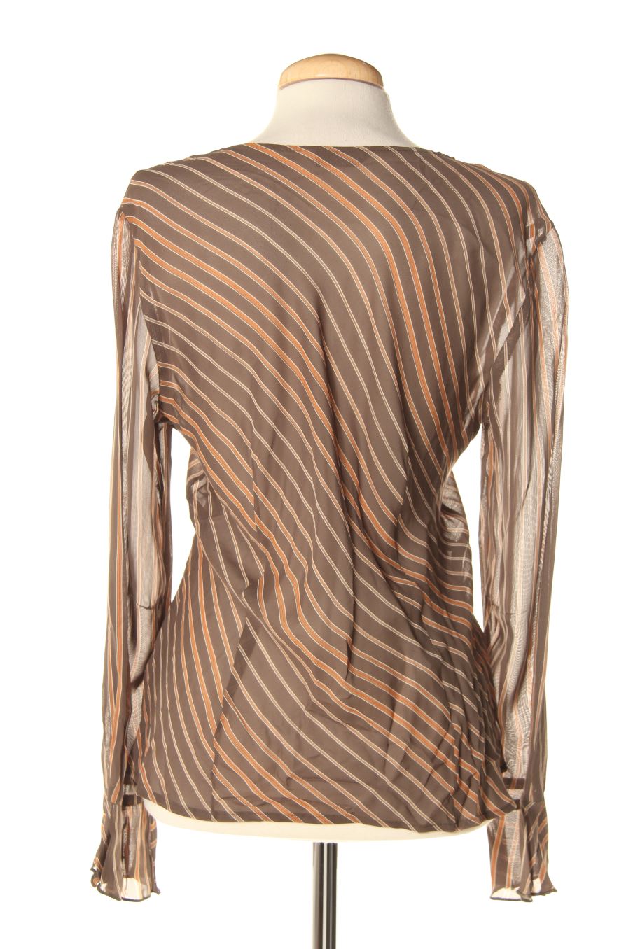 Langärmelige Bluse von Marks & Spencer Größe 40, Farbe Gestreift, für
