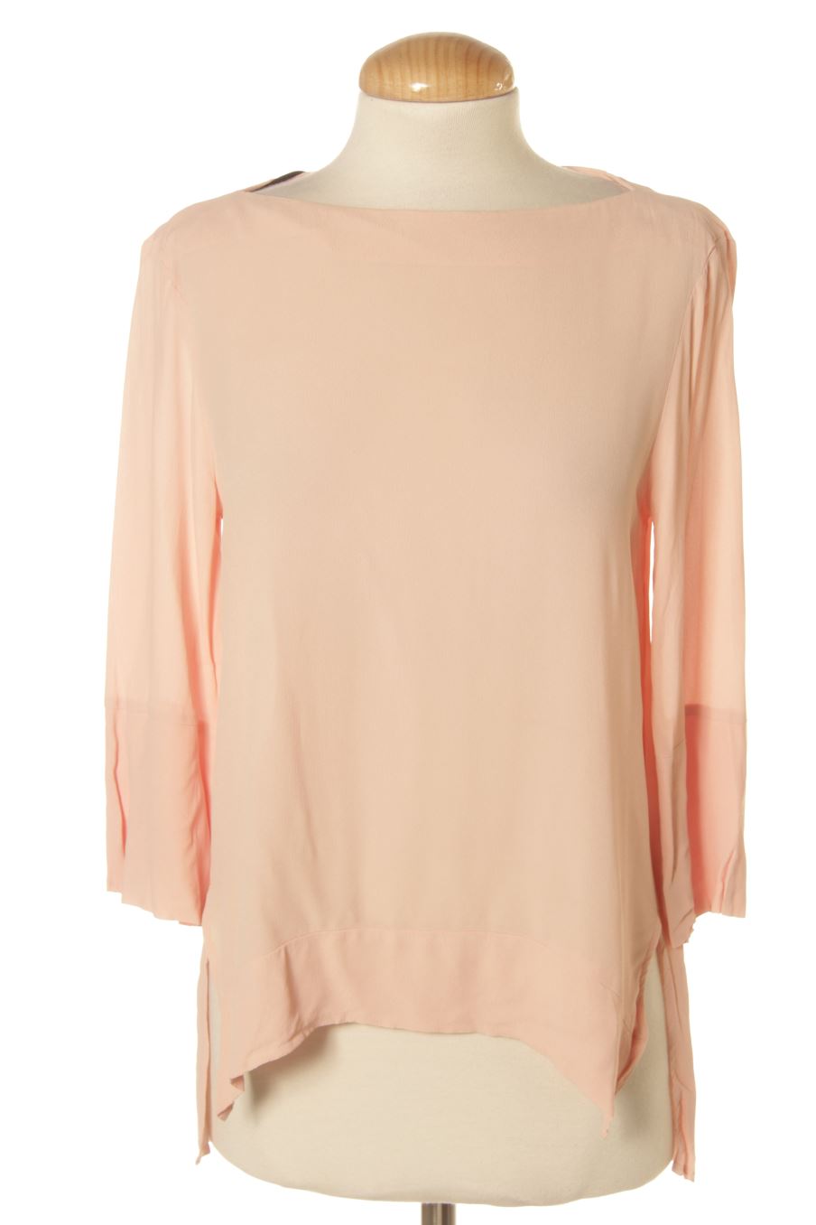 Blouse à manches longues Zara de la taille XS, de couleur corail
