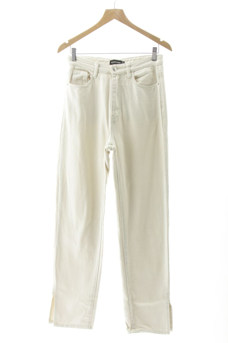 Jeans PRETTYLITTLETHING de la taille 38, de couleur beige de denim