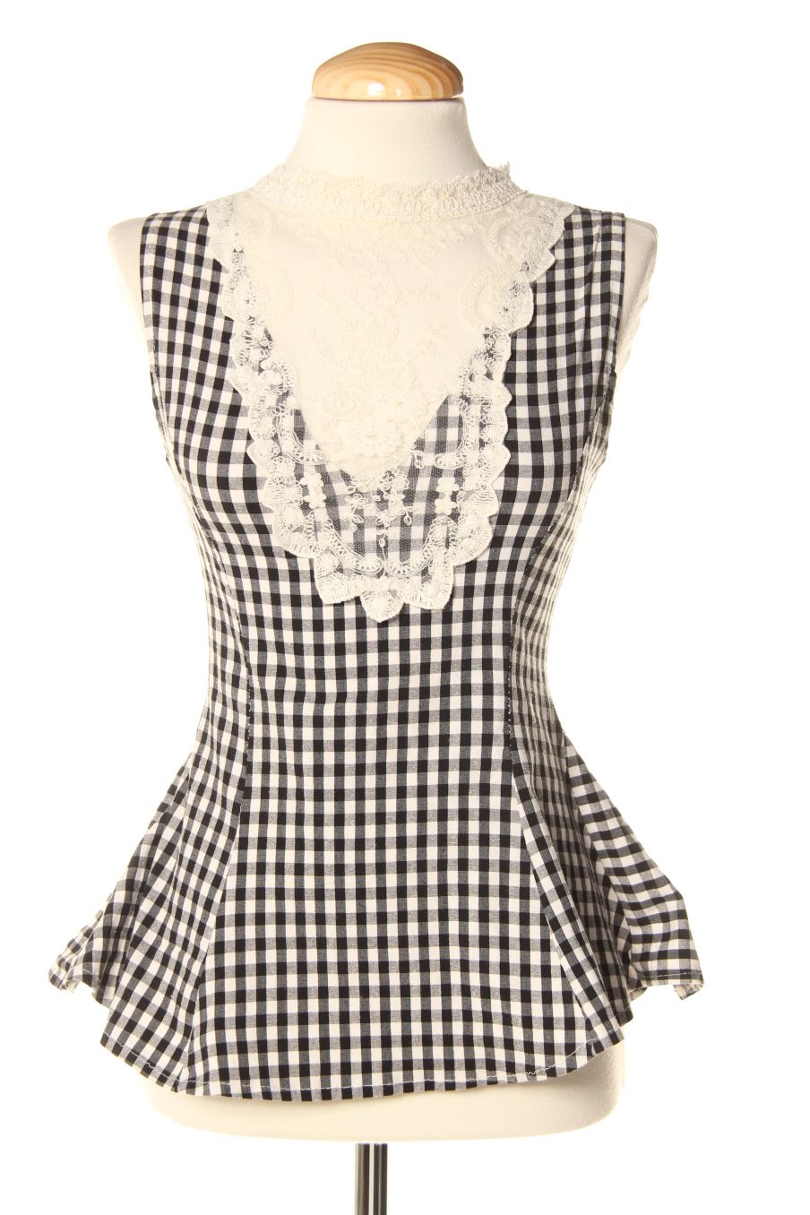 Top de PERCENTIL de la talla XS, de color cuadros