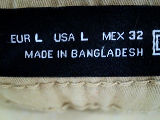Jeans Zara de la taille L, de couleur marron de denim