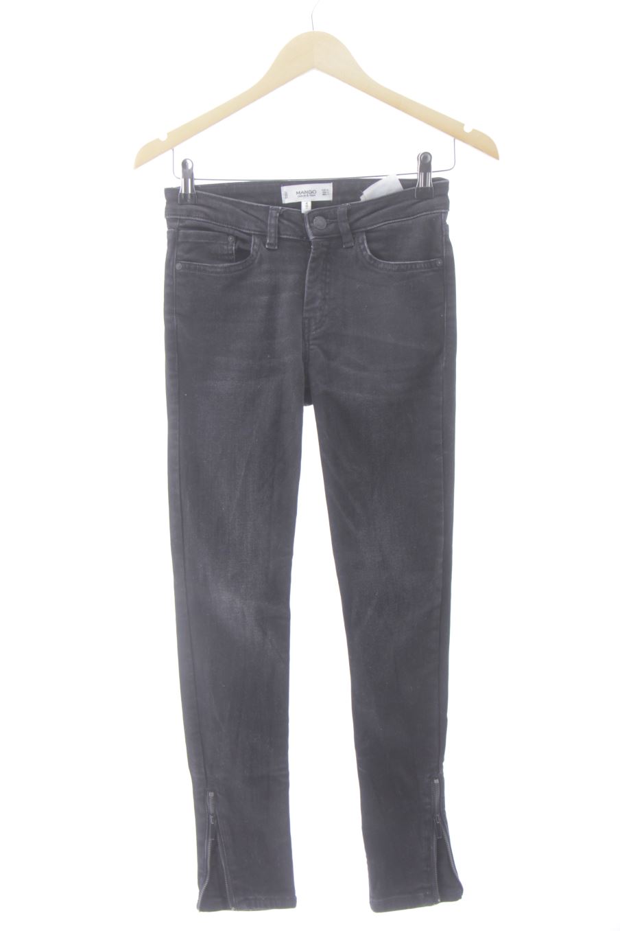 Jeans Mango de la taille 34, de couleur noir de denim