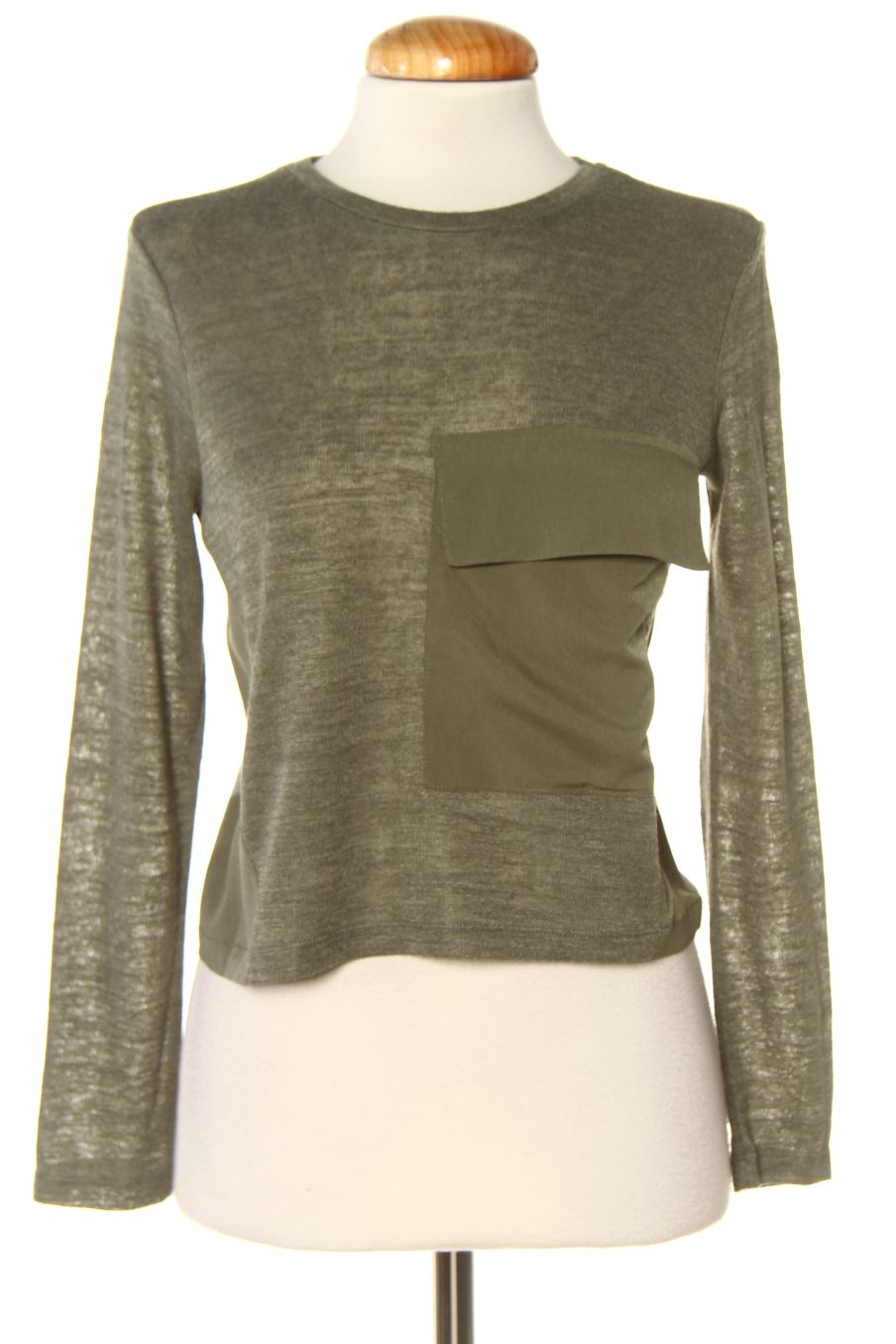 T-shirt à manches longues ASOS Petite de la taille XXS, de couleur vert