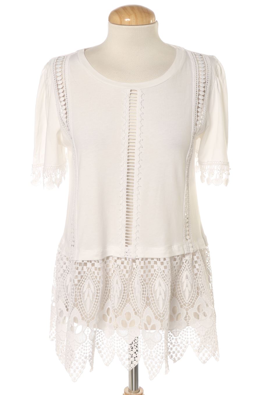 T-shirt Uterqüe de la taille S, de couleur blanc