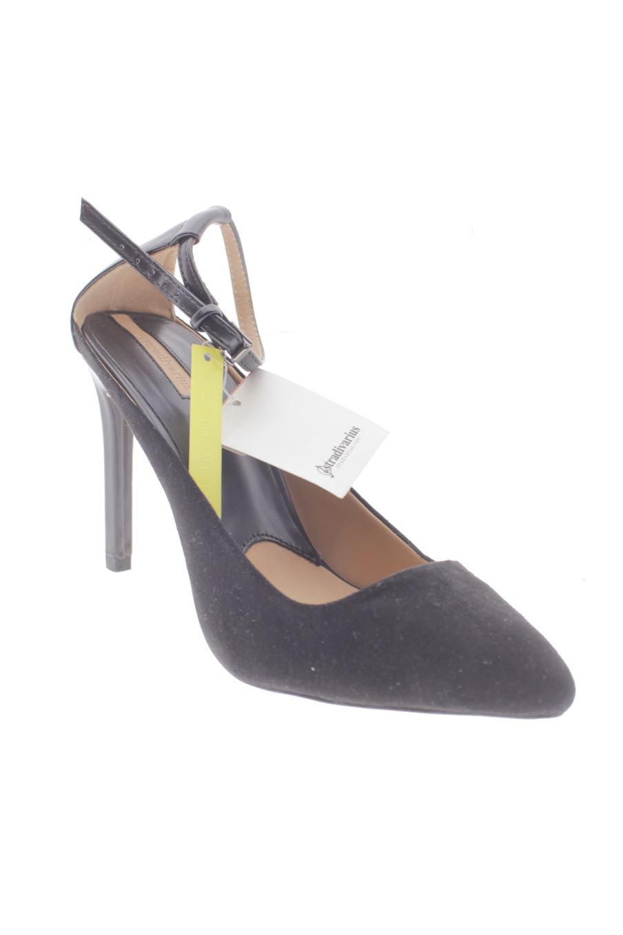 Sandalias tacon de Stradivarius de la talla 37, de color negro de