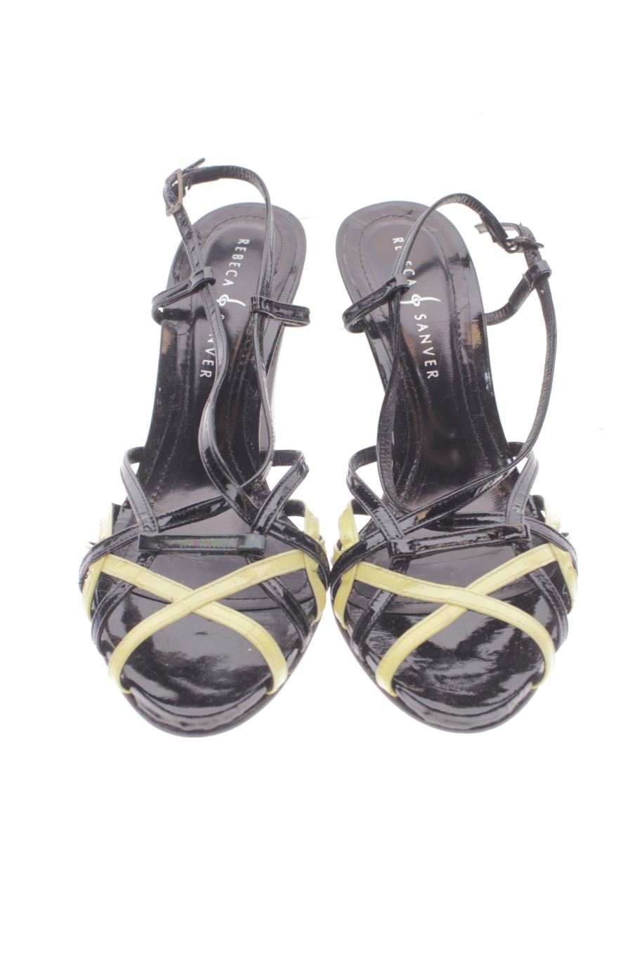 Sandalias tacon de Rebeca Sanver de la talla 37, de color negro de