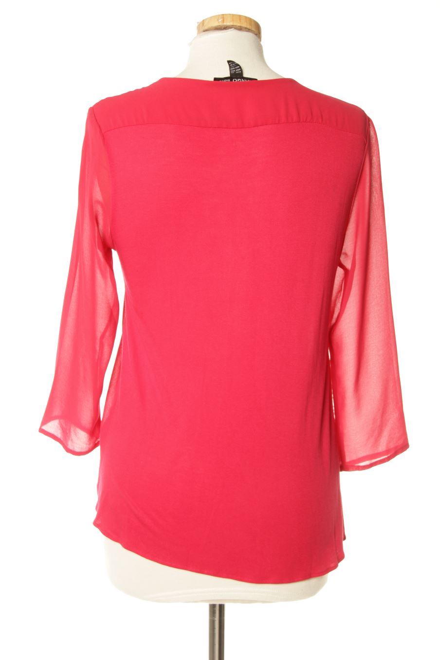 Blouse à manches longues Mango de la taille XS, de couleur rose