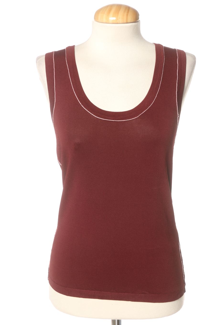 Top de Zara de la talla M, de color bordeaux