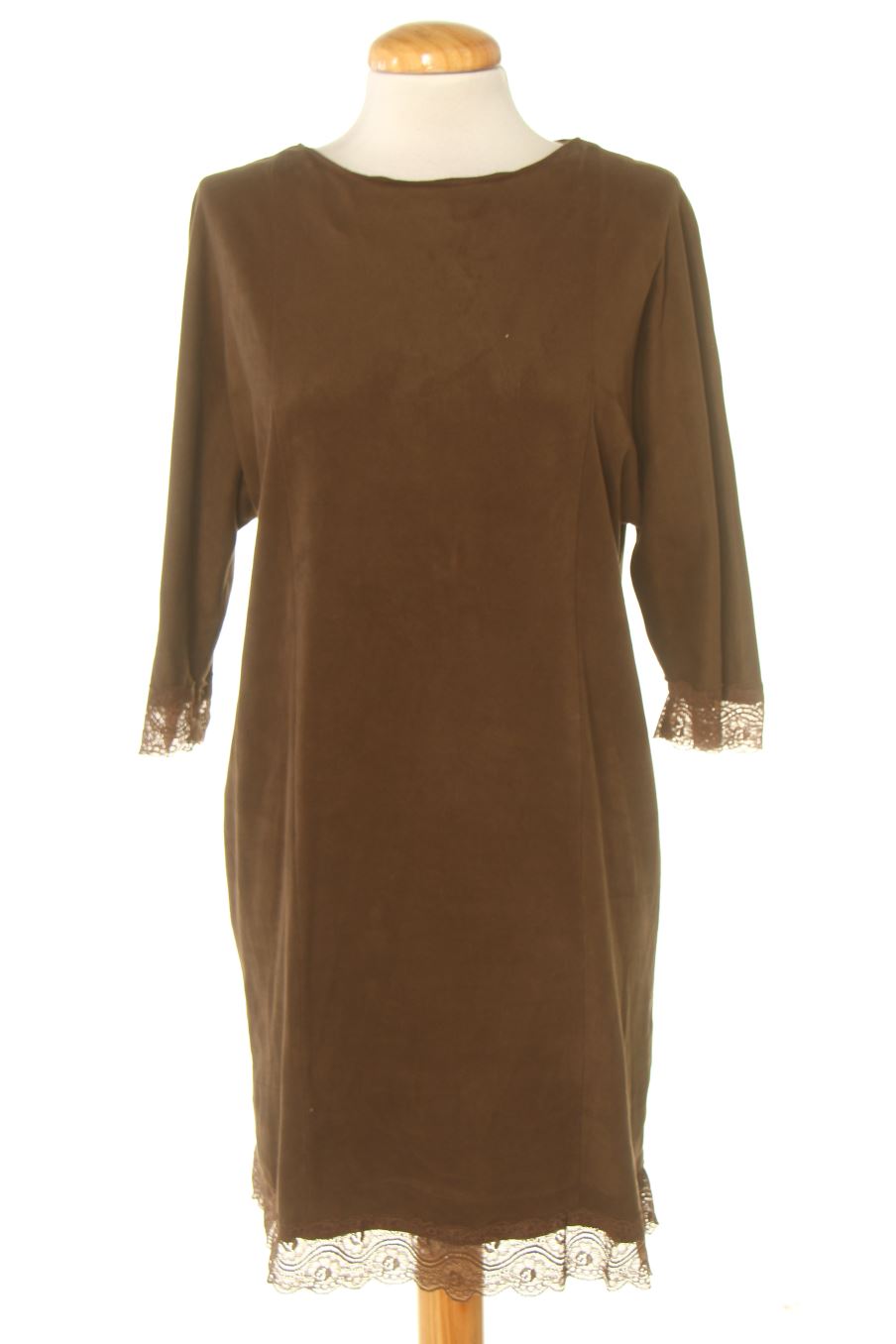 Vestido casual de Zara de la talla XS, de color marrón