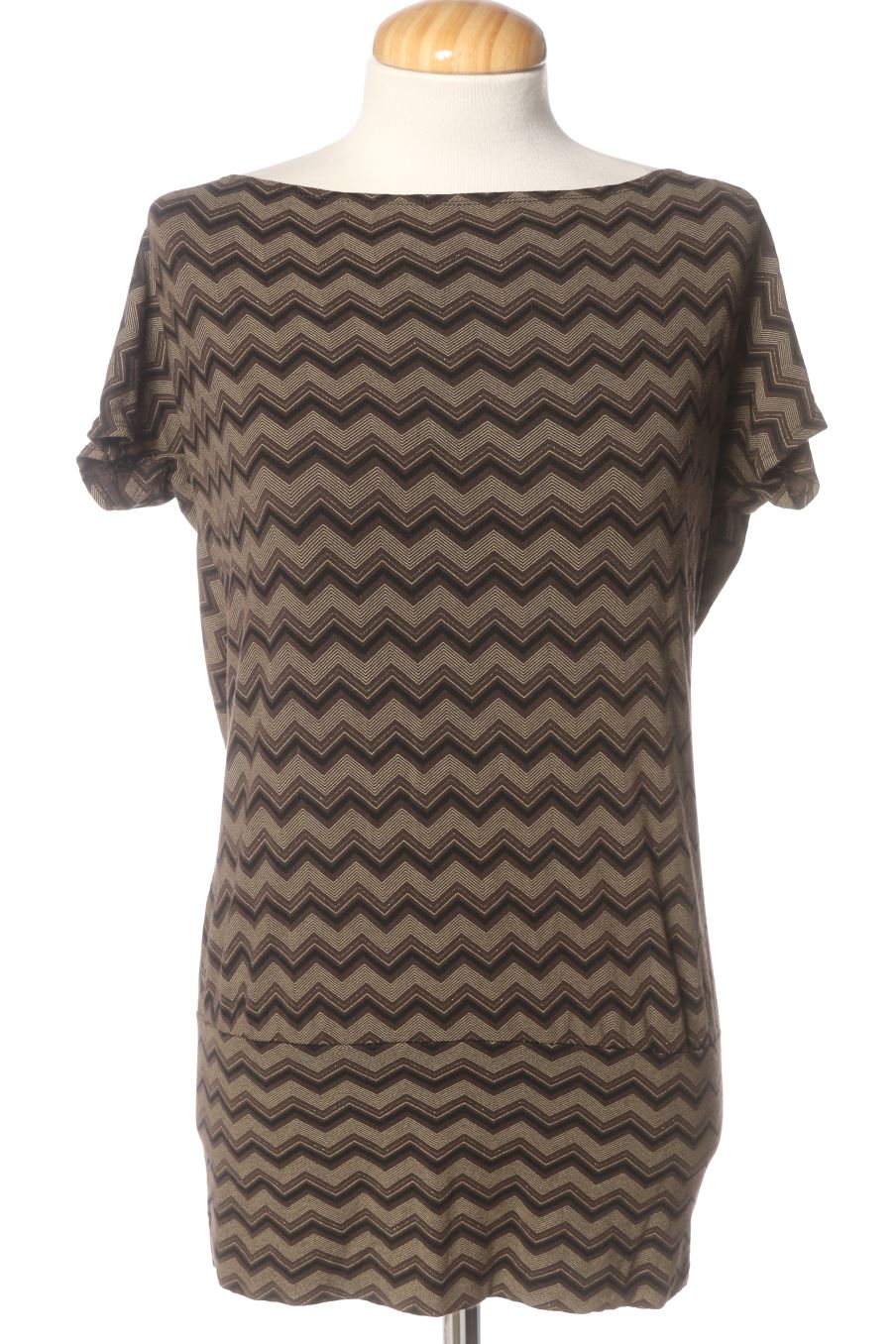 Kurzärmelige Bluse von Bershka Größe M, Farbe Braun, für