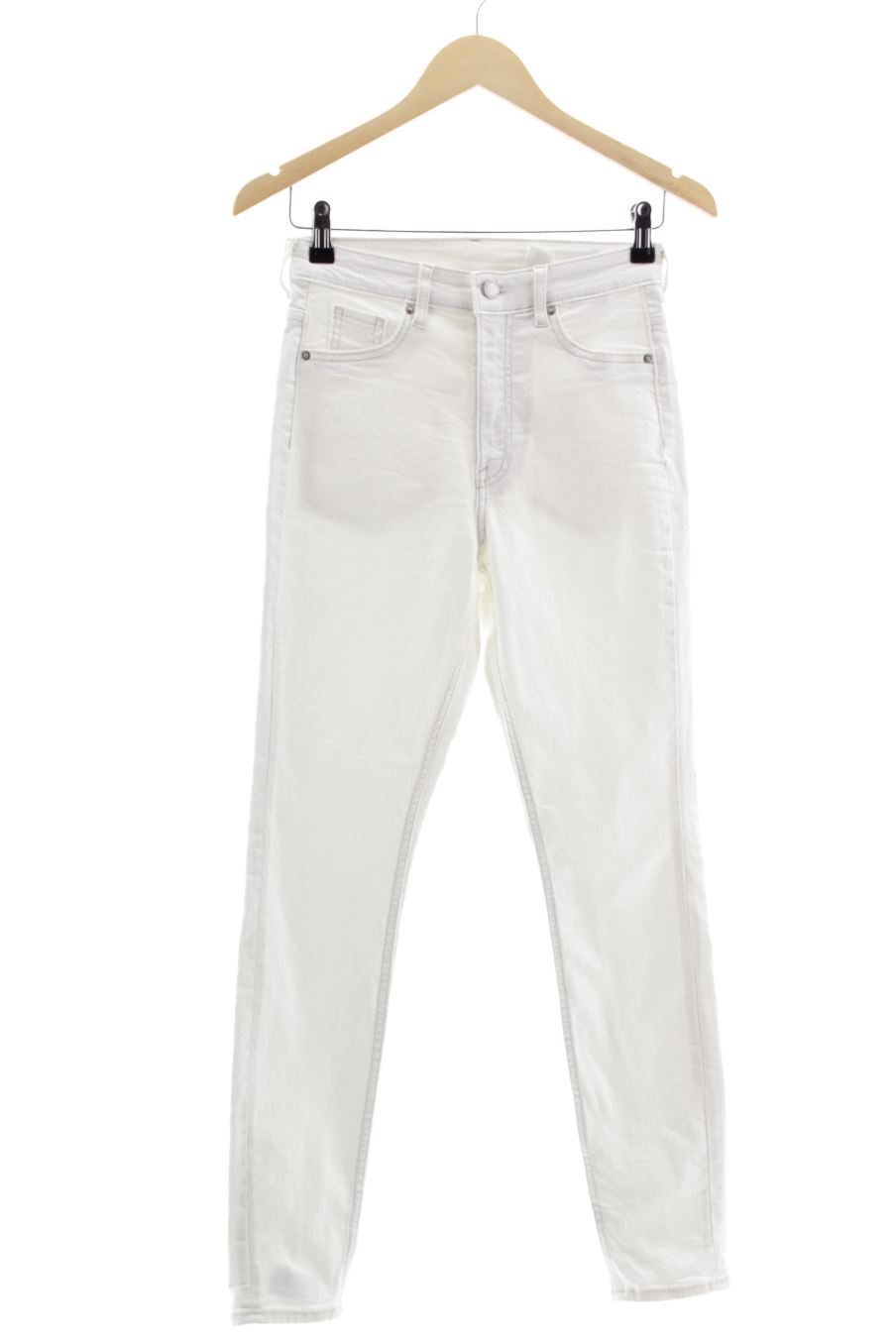 Vaquero de H&M de la talla 36, de color blanco de ropa vaquera