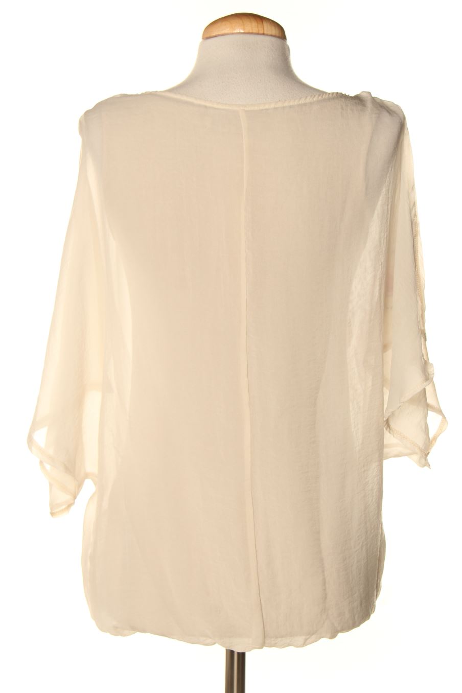 Blusa de manga corta de Bershka de la talla S, de color beige
