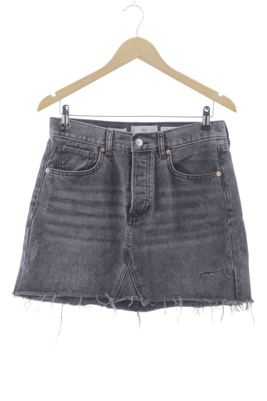Falda de Mango de la talla M, de color gris de ropa vaquera