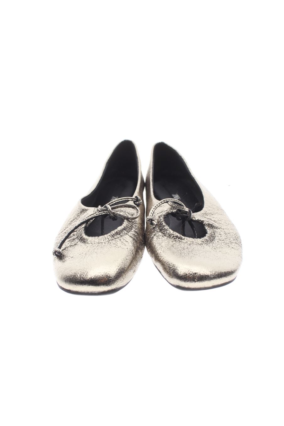 Chaussures plates de Zara de la taille 36, de couleur argenté de
