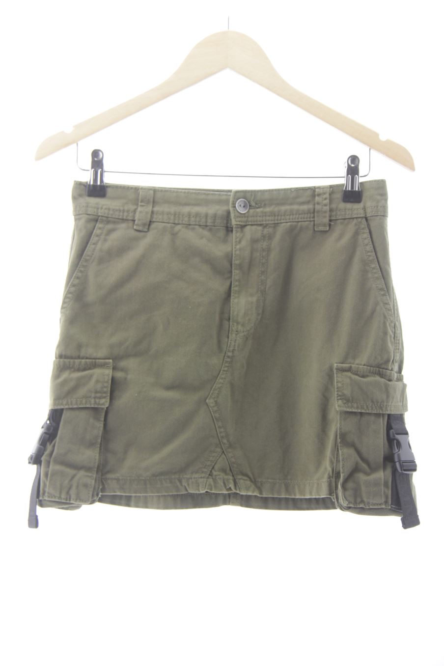Jupe Bershka de la taille S, de couleur vert de denim