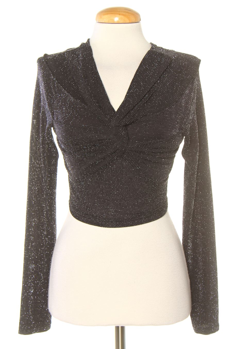 Blouse à manches longues Made in italy de la taille M, de couleur noir